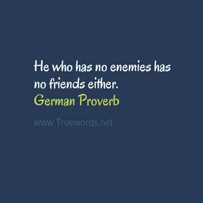 He who has no enemies has no friends either. 