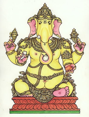Tryakshara Ganapati