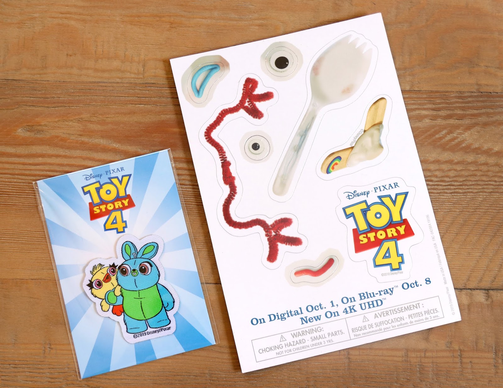 d23 expo forky magnet set and ducky & bunny patch 