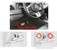 sekring MITSUBISHI LANCER X 2008-2011