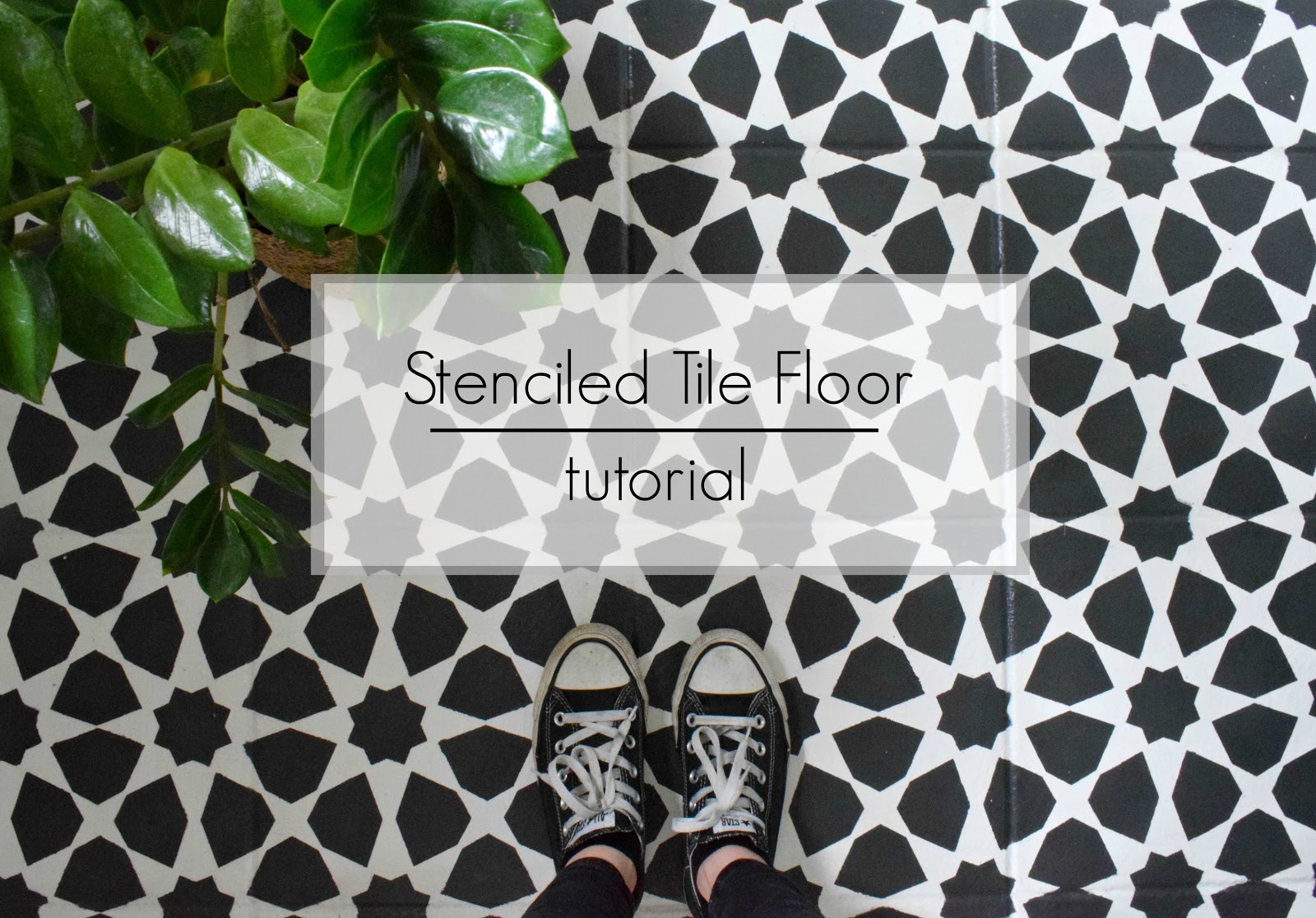 Oops I Did It Again Painted Tile Floor 2 0 Make Do And Diy How To Stencil A Tile Floor With Chalk Paint Get The Look Of Moroccan