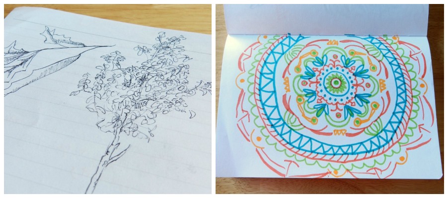 brightly colored mandala sketch (grow creative)