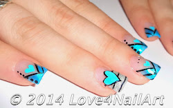 nail heart detailing thin brush