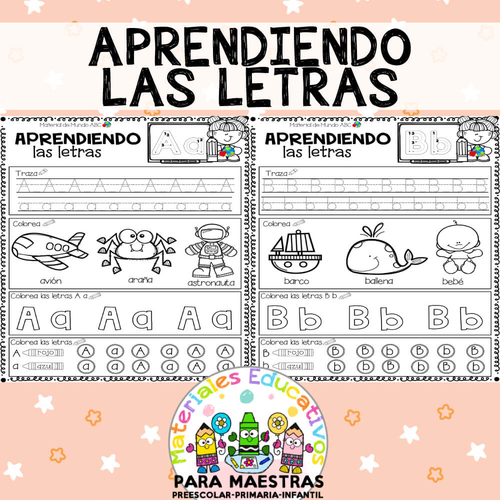 Libro de Actividades Niños 3 Años: Libro para aprender las letras, aprender  a escribir, a dibujar | Libro de Juegos para niños | Colorear por numeros