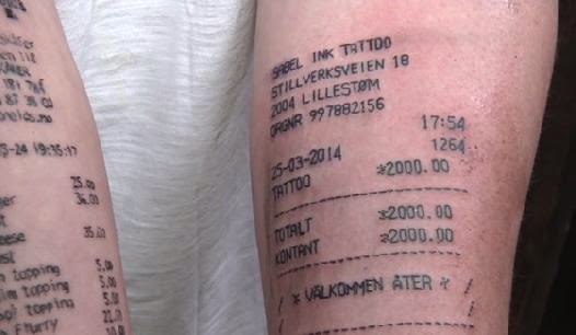 Teen Tattoos McDonald's Receipt on His Arm, a Week Later Tattoos
