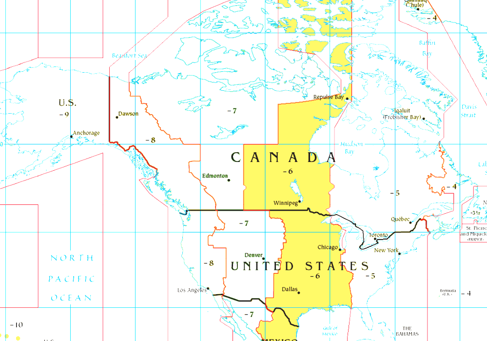 List Of Time Offsets By U.S. State What Time Zone Is Minnesota In