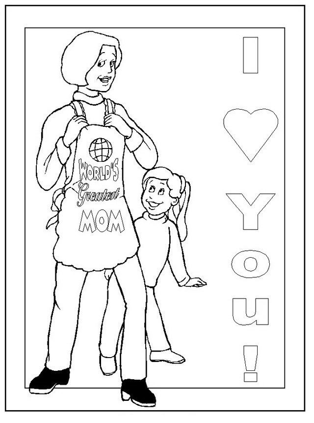 PZ C: mamá para colorear