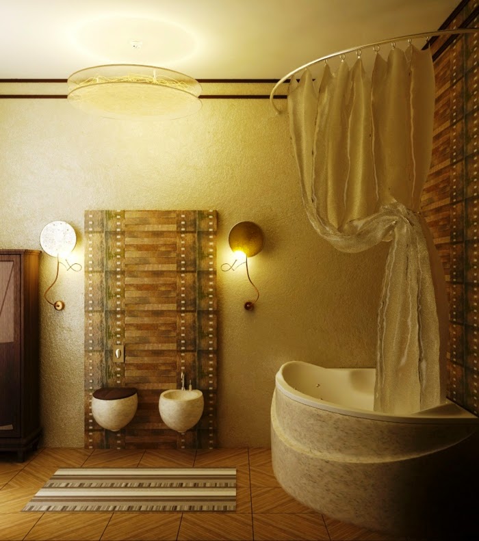 bathroom wall lights, oriental style