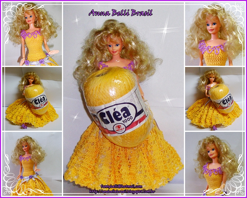 Ana Belli Brasil: Roupas de Crochê para Barbie