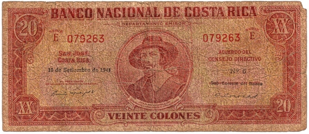 Billetes del Mundo: Costa Rica