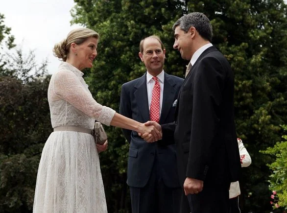 The Earl and Countess of Wessex meeting President Rosen Plevneliev, host of the royal couple's visit to Bulgaria