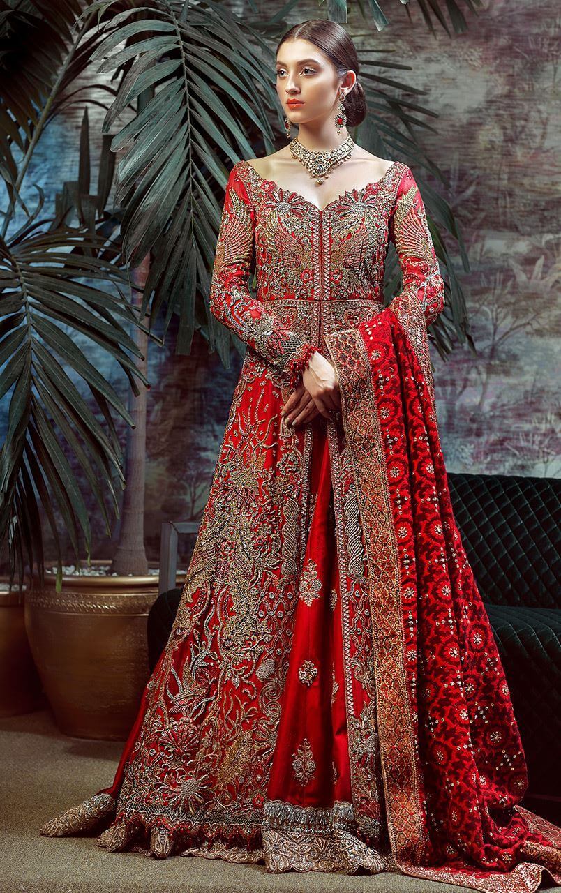 Traditional and stunning Pakistani bridal Barat dresses from the latestcollection of Tena Durrani
