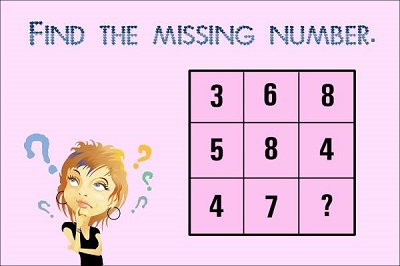 test your brain find the missing number. ​ 