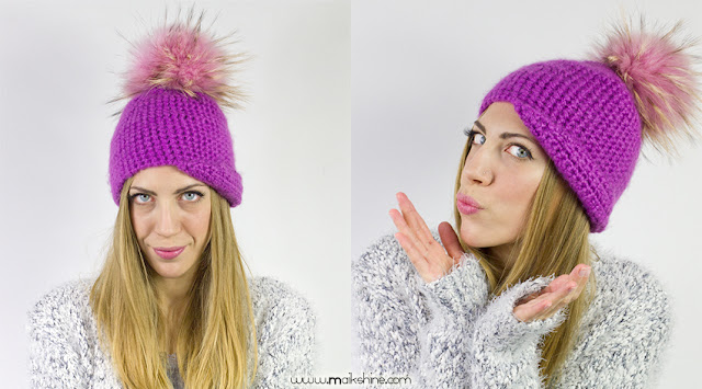 DIY pom pom beanie by Maikshine