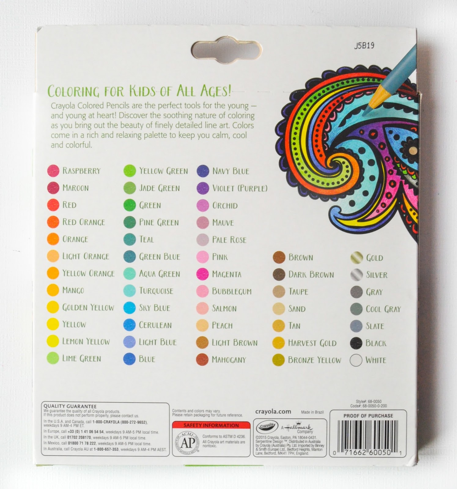 Crayola Aged Up Adult Coloring Colored Pencils and Fine Line Markers What's Inside the Box