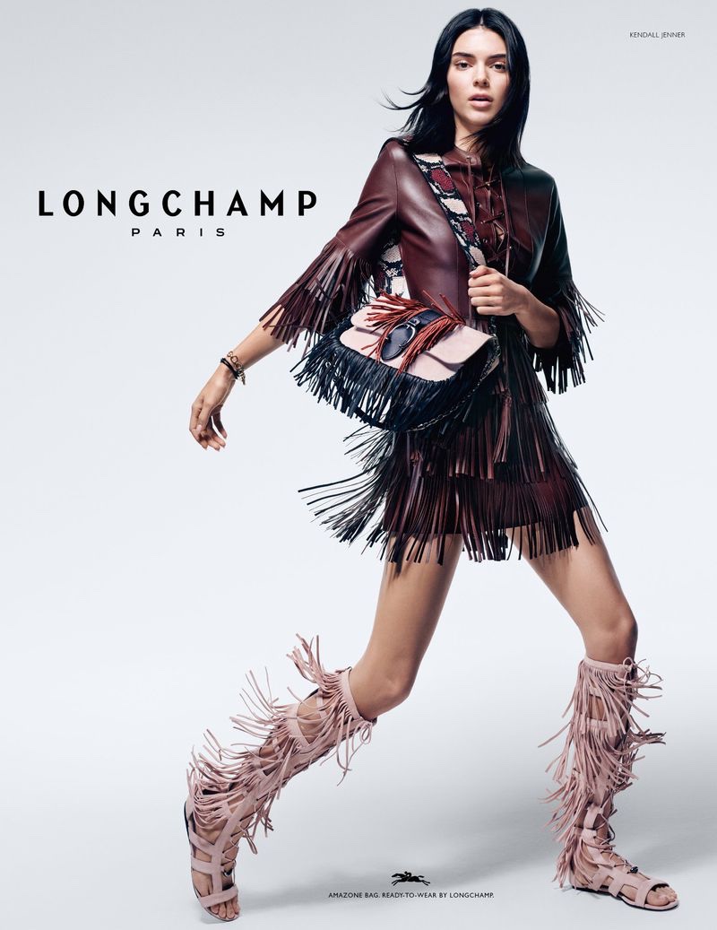 Kendall Jenner rocks fringes for Longchamp Spring/Summer 2019 Campaign