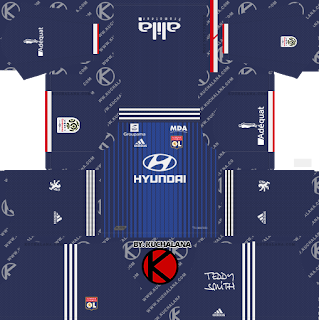 Olympique Lyonnais 2019/2020 Kit - Dream League Soccer Kits