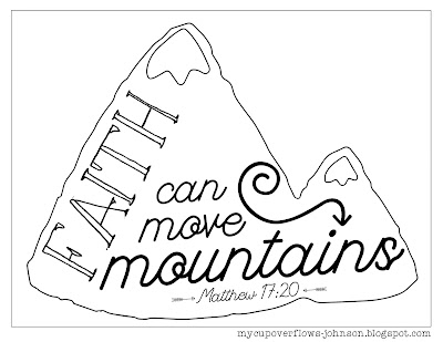 free inspirational Bible verse coloring pages Matthew 17:20