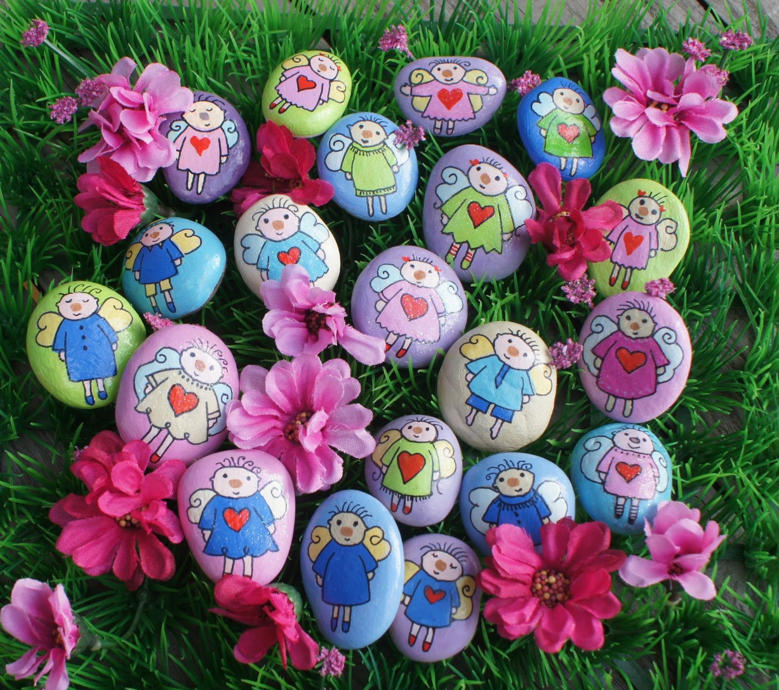 Mandagoras World: Steine bemalen ( Glücksteine & Schutzengel)