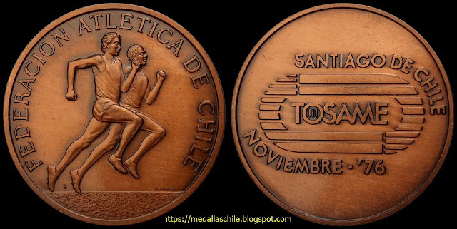 Medalla Torneo sudamericano de menores tosame 1976 atletismo