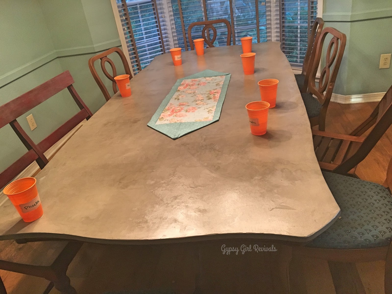 Gypsy Girl Revivals Saved From the Flood DIY Concrete Tabletop