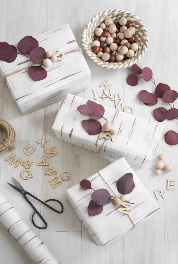 Envoltorios bonitos con eucalipto