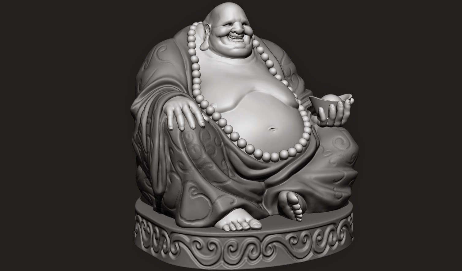 Leo Haslam : LAUGHING BUDDHA 3D PRINT