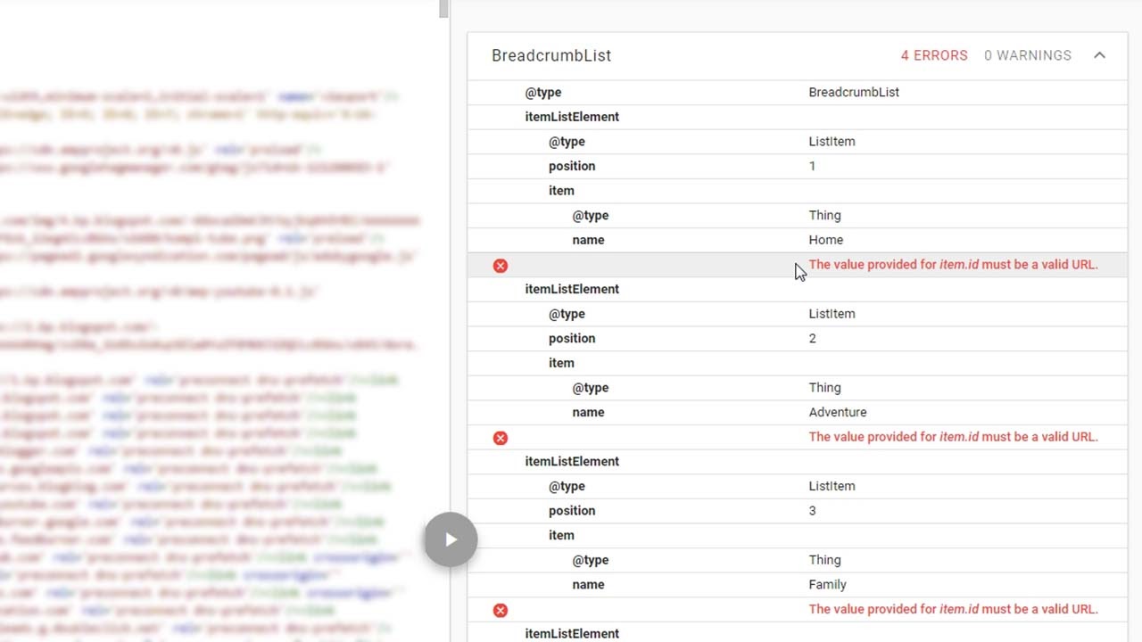 Mengatasi Error Struktur Data Untuk Breadcrumb Dengan