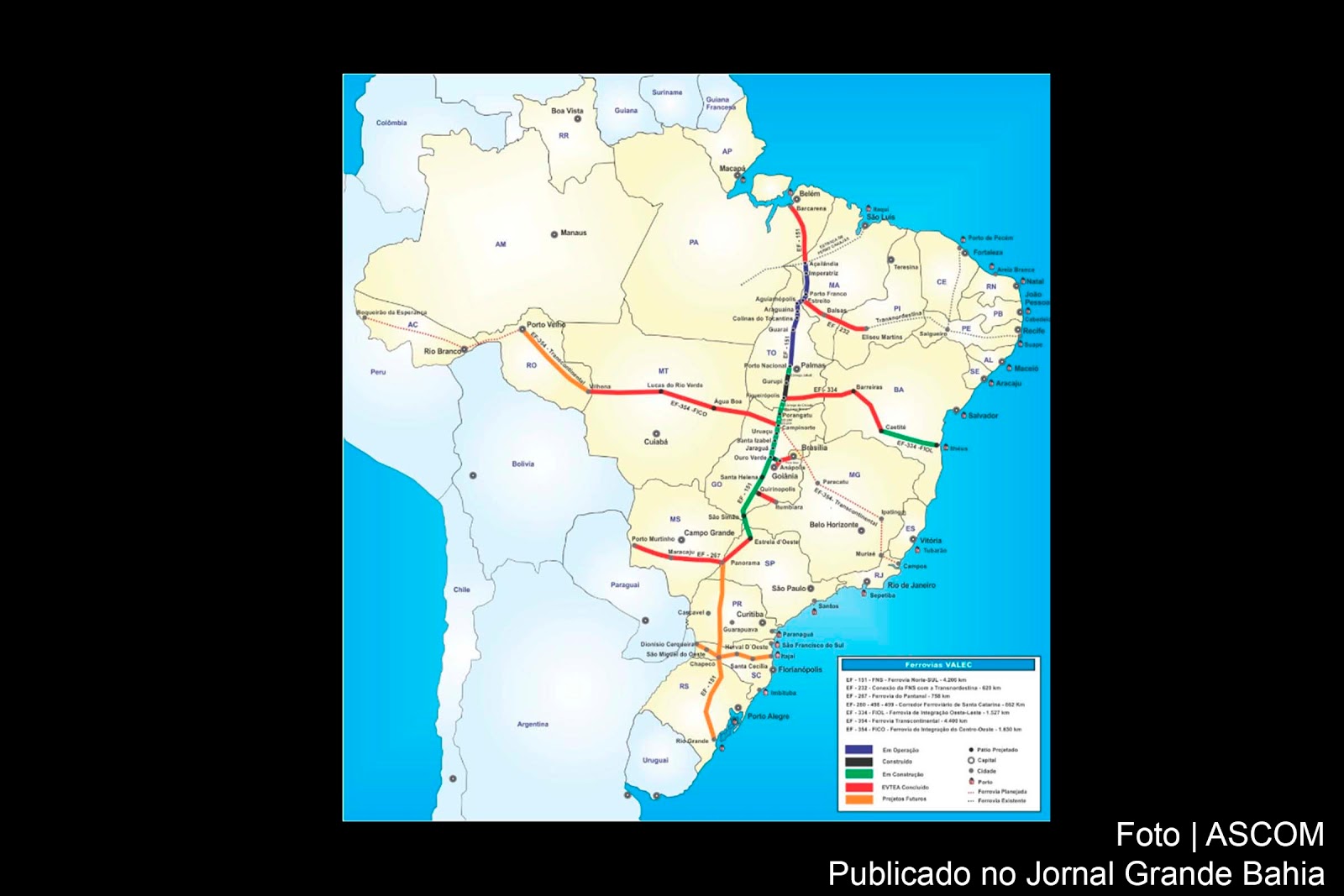 CONEXÃO DA FERROVIA NORTE SUL DO