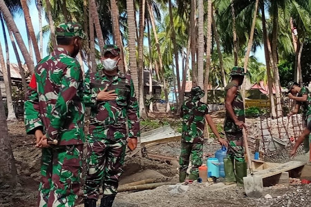  Alhamdulillah, Satgas TMMD KE 111 TNI Kodim 1415 Kepulauan Selayar Bantu Warga Membangun Masjid