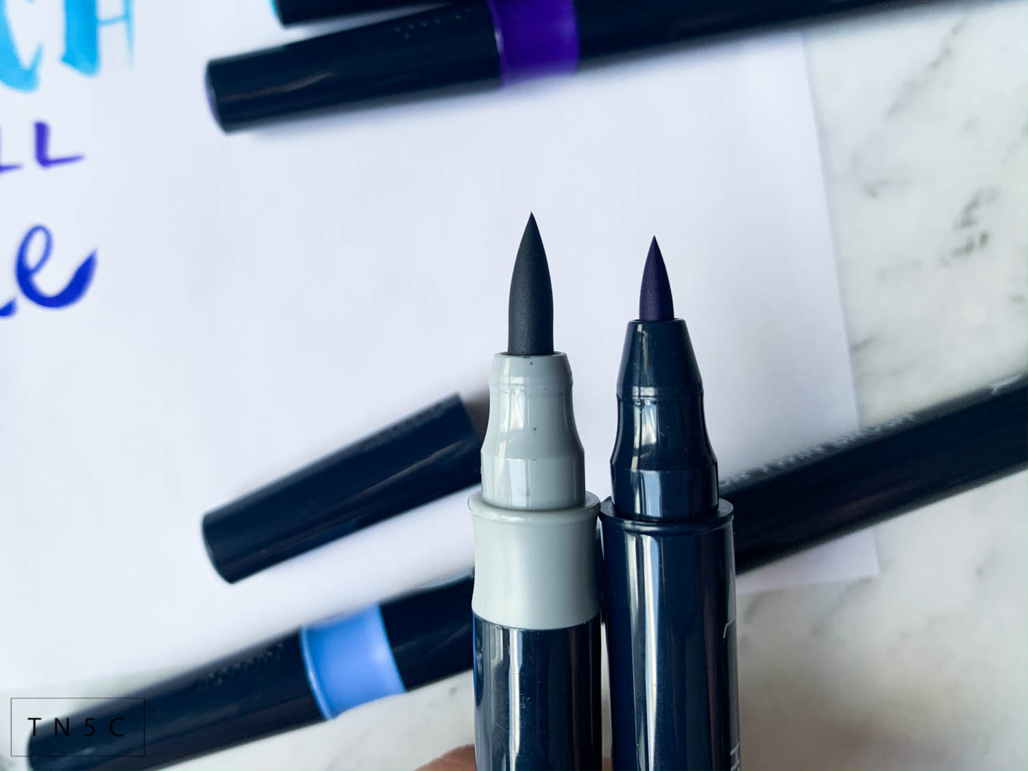 monami twin brush pen