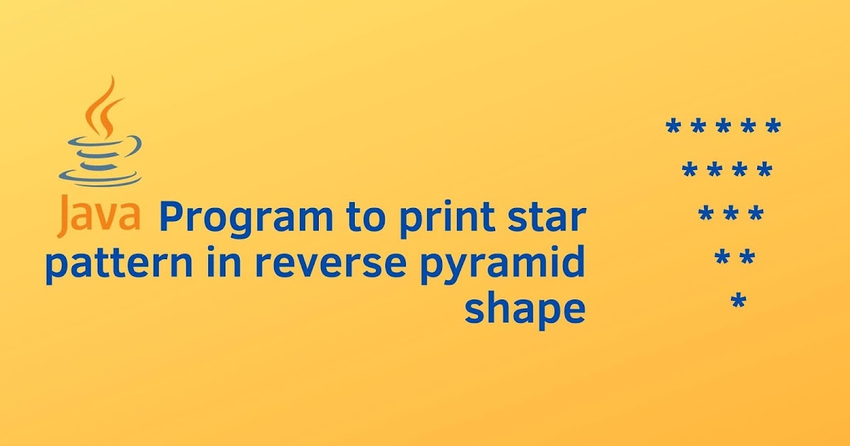 Java program to print star pattern in reverse pyramid shape