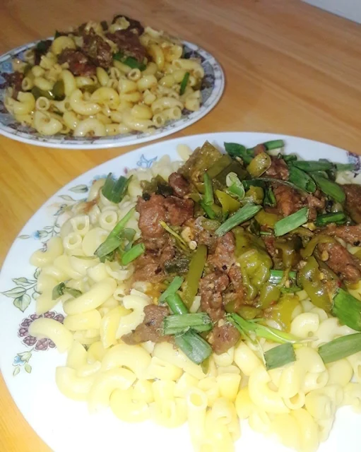 beef-dry-chilli-macaroni