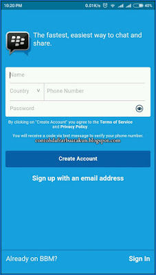 Sign In BBM Dengan Nomor Telepon Sign In BBM Dengan Nomor Telepon