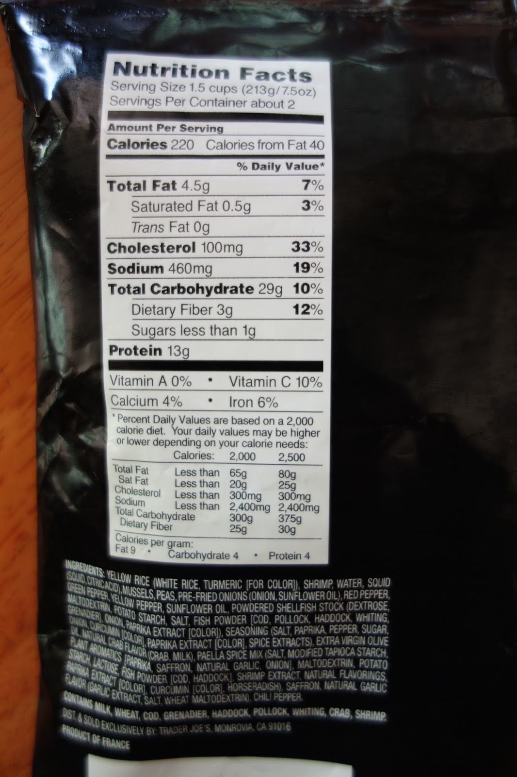 Trader Joe's Seafood Paella