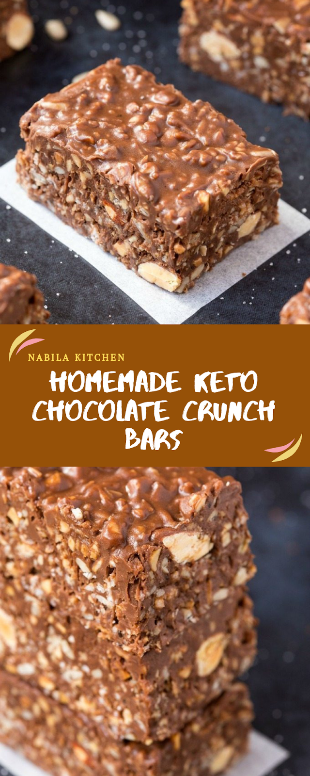 Homemade Keto Chocolate Crunch Bars Nabila Kitchen