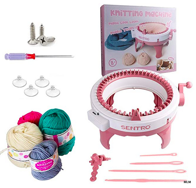 Sentro Knitting Machine Review 🎁 Unboxing 👒 How to Knit a Hat 