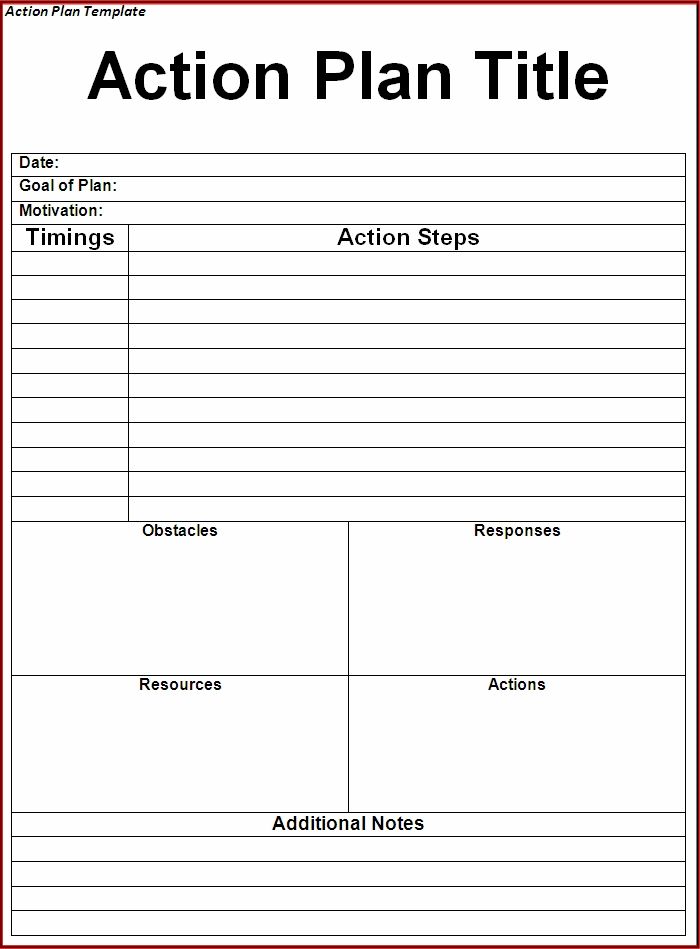 Free Action Plan Template | Free Word Templates Free action plan template