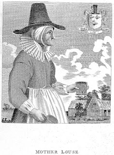 18. yüzyılın ortalarında Oxford'da meşhur bir meyhaneci kadın. Onun tepesinde 3 bit bulunmaktadır. Görüntü: David Loggan.