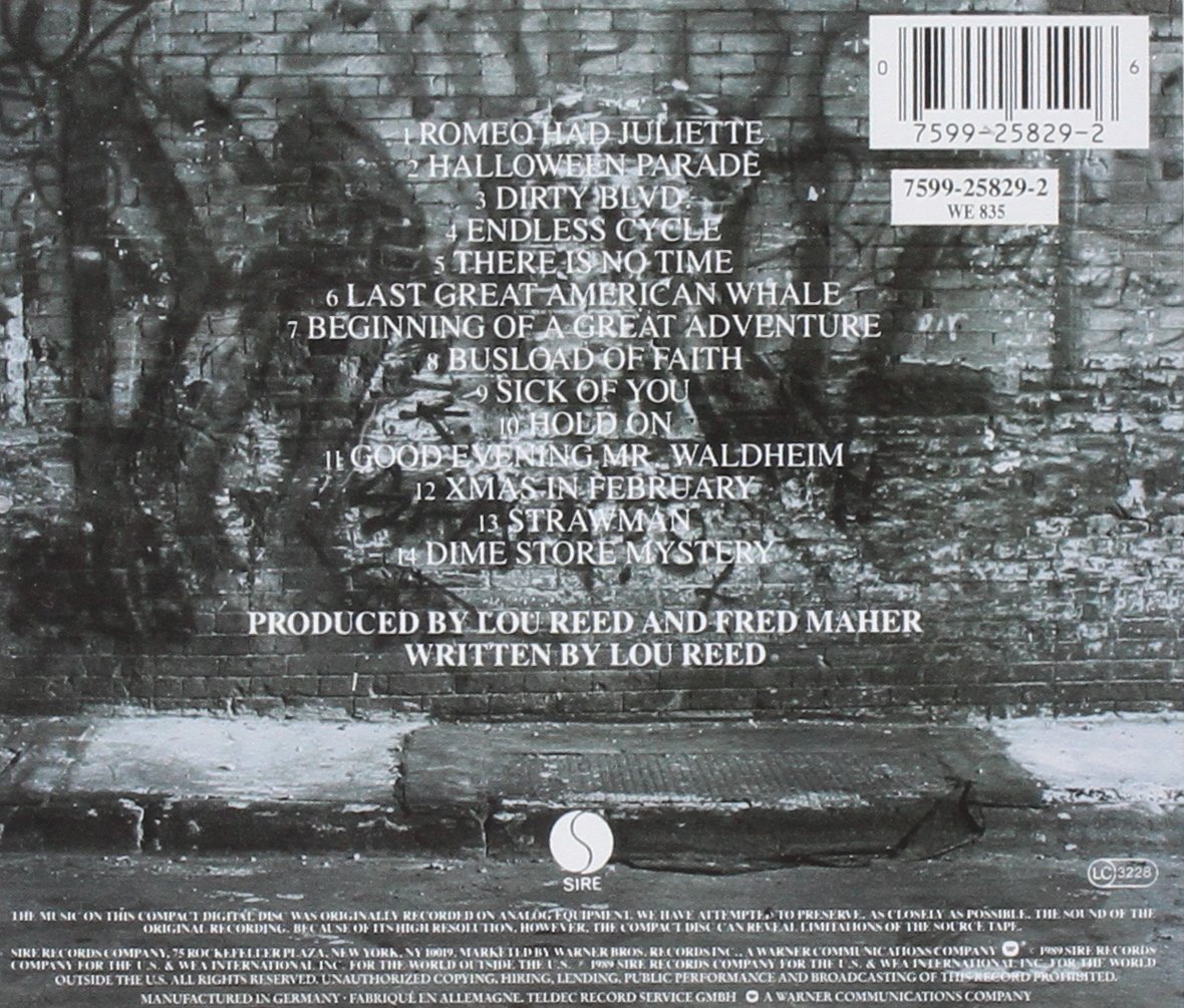 Classic Rock Covers Database: Lou Reed - New York (1989)