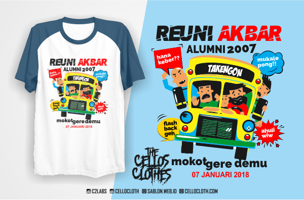 Desain Kaos Sablon Untuk Kaos Reuni Akbar Sekolah Sablon Kaos Online