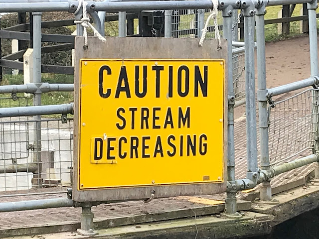 Sign at Abingdon lock, River Thames. Oxfordshire