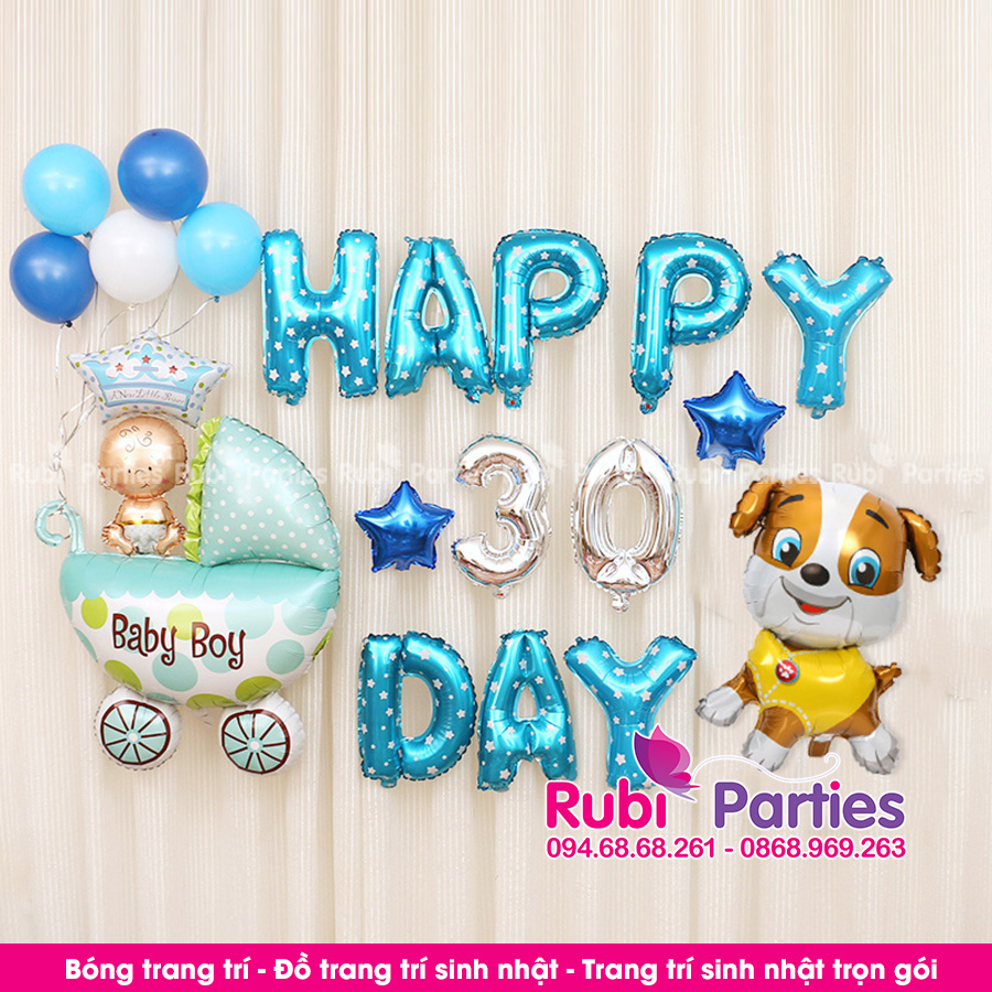 Bóng trang trí đầy tháng cho bé ở Quan Hoa Bong trang tri day thang cho be o Quan Hoa