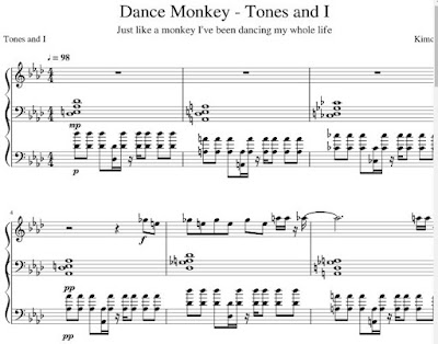 DANCE MONKEY Piano Bladmuziek