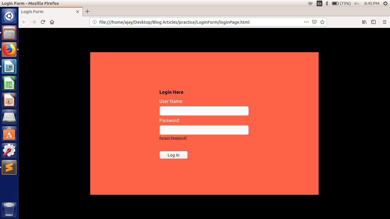 How to create a Login Form using HTML and CSS? - MTH Schools