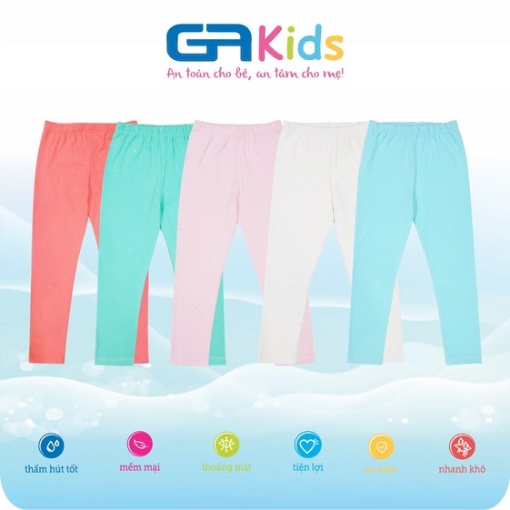 QUẦN LEGGING BÉ GÁI IN KIM TUYẾN CAO CẤP