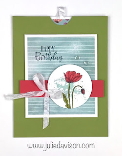 VIDEO: Stampin' Up! Painted Poppies Double Slide Card Tutorial ~ January-June 2020 Mini Catalog ~ www.juliedavison.com