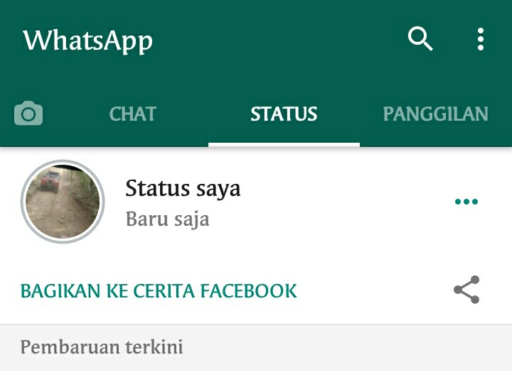 Cara Membagikan Status WhatsApp ke Facebook Stories