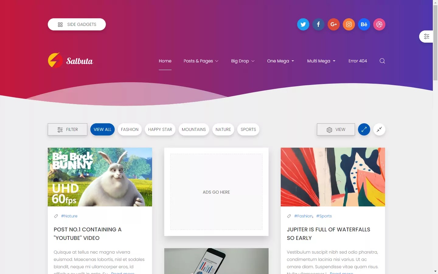 300+ Professional Blogger Templates - Amp, SEO Friendly, Responsive, and Fast Loading Template Salbuta Blogger Template