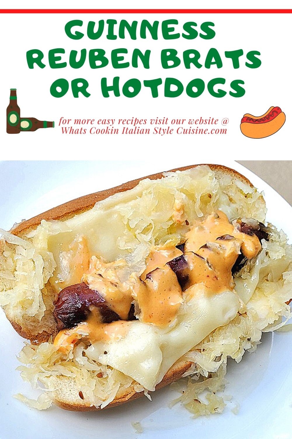 this is a pin for later how to make hotdog Reuben like the classic corned beef style